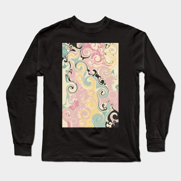 Marshmallow Bubbles Long Sleeve T-Shirt by Debra Cox 